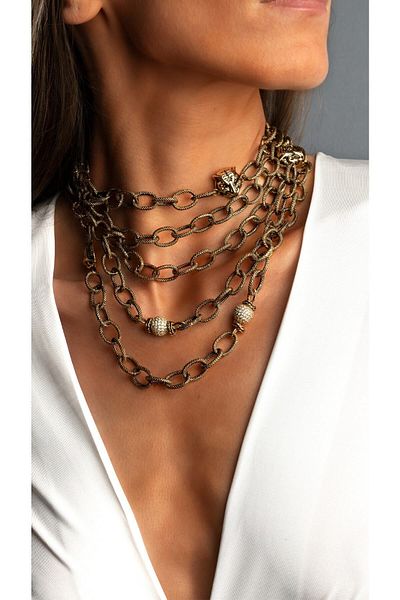 Bayemeyc Tiger Zi?nci?r Multiple Necklace