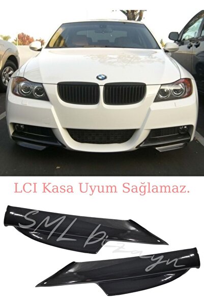 SML Dizayn Bmw E90 M Tech Makyajsız Kasa 2004-2008 Ön Flap (plastik) E90 Ön-tampon-flap-bıçak-ek