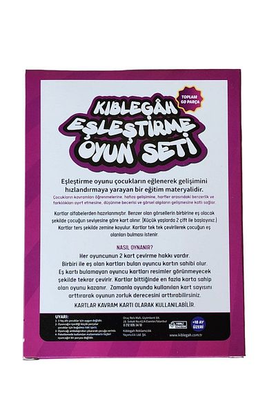 Kıblegah Matching Game Set