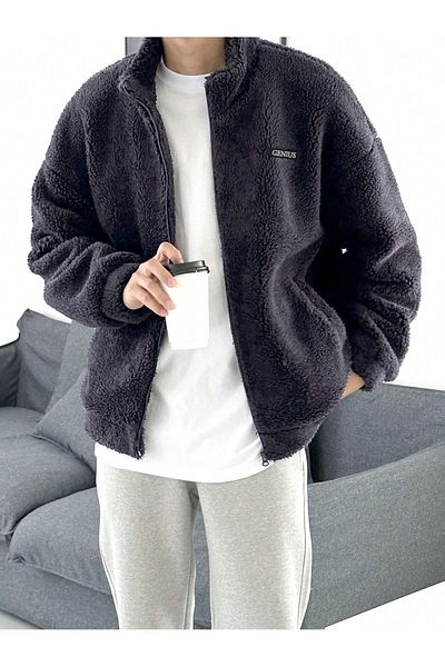 GENIUS STORE Голям суичър от плюшен полар за мъже и жени