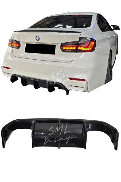 SML Dizayn Bmw F30-f80 M3 Orta Kısım Difüzör Boyasız (PLASTİK) F30-f80-m3 Ark...