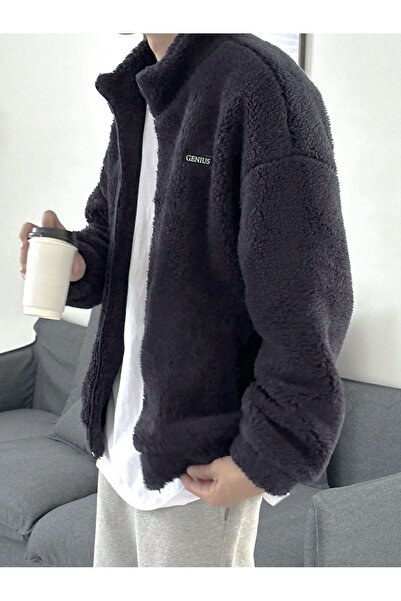 GENIUS STORE Oversize Peluş Sweatshirt Erkek Polar Sweatshirt Erkek Sweatshirt Kadın Sweatshirt Oversıze-pelus