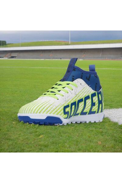 GGO FOOTBALL Crampoane de fotbal pentru băieți - Pantofi sport pentru Astroturf și teren cu detaliu de șosete