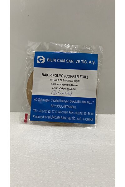glazier gallery Bilircam 3/16 Gümüş Folyo Bant Vitray Ve Tiffany