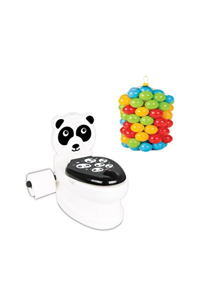 PİLSAN Eğitici Panda Klozet Lazımlık 25 Adet Havuz Oyun Topu
