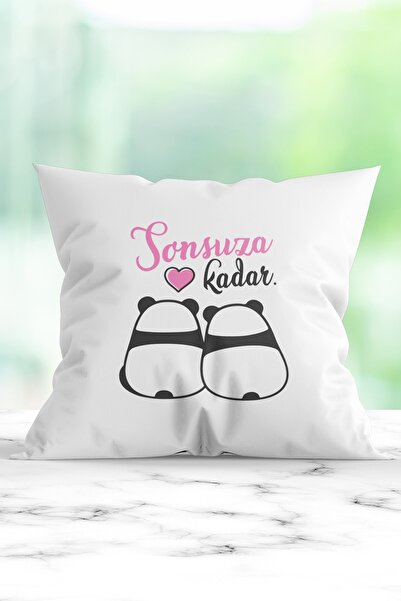 WixelArt Sonsuza Kadar Baskılı Yastık