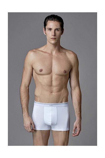 Eros Ανδρικό Compact Boxer 6 Pack Λευκό S-m-l-xl-2xl-3xl 95% βαμβάκι 5% ελαστάνη