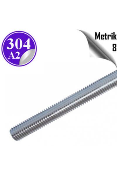 PÇS Paslanmaz Paslanmaz Çelik Gijon Metrik 8 ( Inox Tij 1 Metre )
