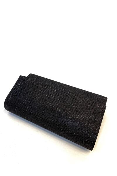 Busrabags حقيبة فستان سهرة نسائية باللون الأسود اللامع