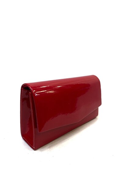 Busrabags Kırmızı Rugan Kadın Gece Abiye Çanta