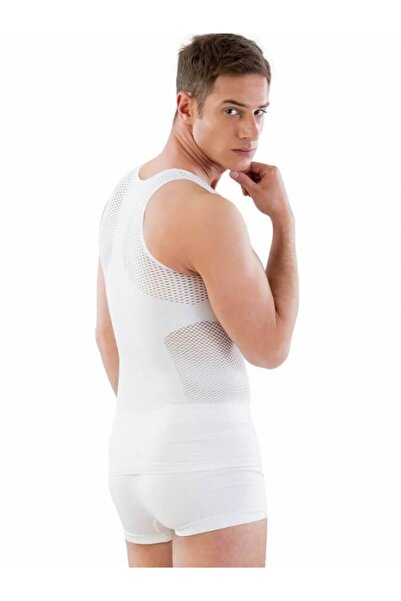 Emay İç Giyim Emay Чоловічий корсет з сіткою E1006 Білий