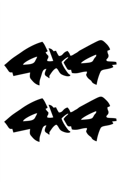 Quart Aksesuar 2 Pieces 4x4 Off Road Auto Sticker Car Sticker Black 30 X 12 Cm