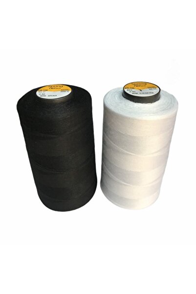 SPRİNG Makina Ipi Siyah Ve Beyaz 120 No (5000 Mt)