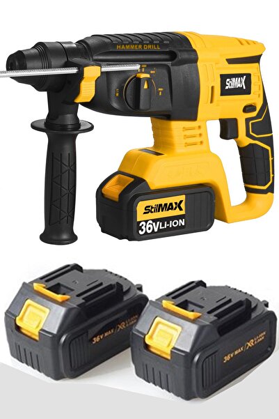 stilmax Stlmax Profesyonel 36v 5 Ah Çift Akülü Şarjlı Kırıcı Delici 4 Fonksiyonlu 3.5 Joule