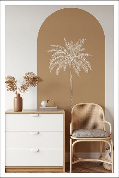 Walldeco Стикер за стена с бохемско дърво и палмово дърво