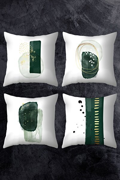 EMNASA طقم غطاء وسادة مطبوع على الوجهين مقاس 43x43 مكون من 4 قطع