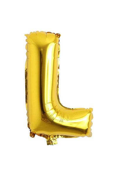 UcuzlukEvi 16 Inch Gold Letter L Foil Balloon