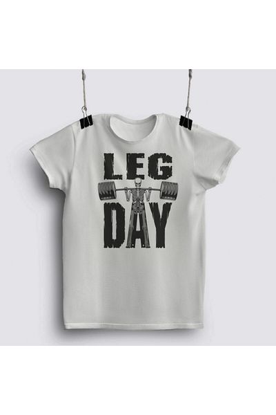 Fizello Μπλουζάκι Unisex White Deadlift Skeleton Bodybuilding - Γυναικείο T-Shirt