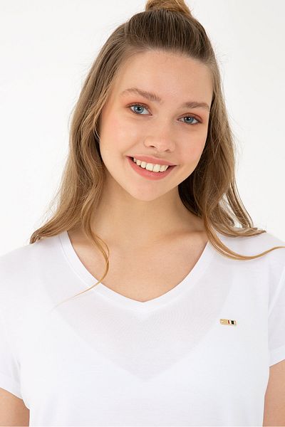 U.S. Polo Assn. Tricou alb pentru femei