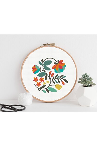 BST Etamin Kanaviçe Seti Minimal Tasarım