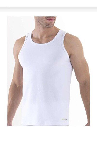 Seher Tricou alb din bumbac pieptănat, pachet de 3 pentru bărbați