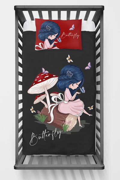 Homamia Baby Bedspread Blue Haired Girl