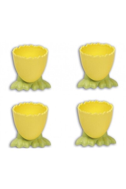 Genel Markalar Yumurta Takımı 4 Adet Birden Plastik Eğlenceli Ayaklı Haşlanmı...