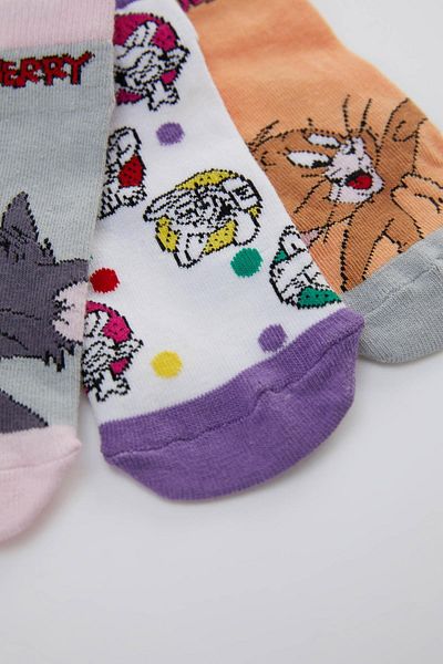 DeFacto Момичешки чорапи Tom & Jerry Licensed, 3 чифта ботуши T9588A621SP