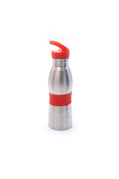 Vadi Stainless Steel Water Bottle with Straw Red 600 ml