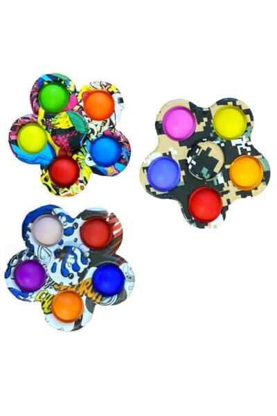 Genel Markalar 1 Adet Pop It Push Bubble Stres Çarkı Duyusal Renkli Fidget Du...