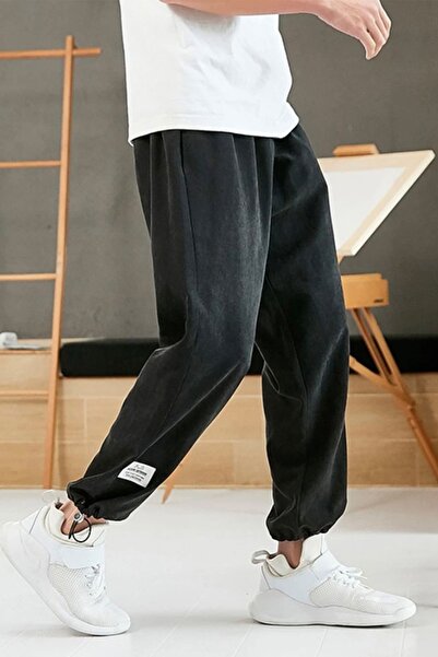 North London Ανδρική μαύρη ρυθμιζόμενη φούτερ από καουτσούκ