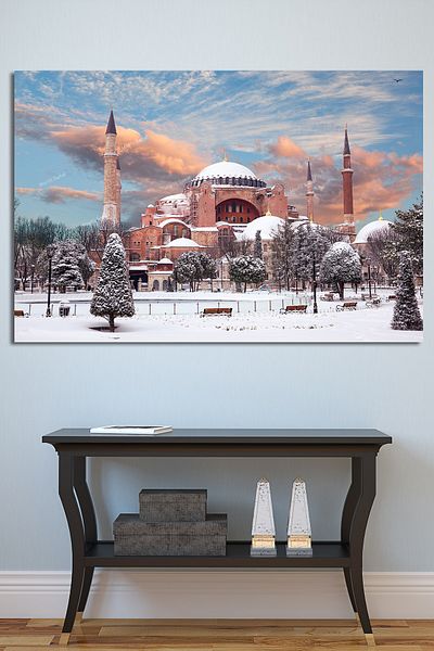 Morfil Sanat Atölyesi Pictură pe pânză Magnificent Hagia Sofia și iarna