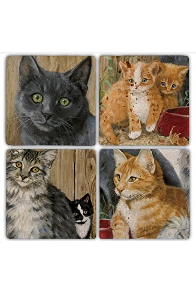 Natural Stone Coaster Set of 4 10 cm x 10 cm