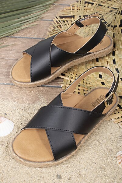 Khayt Women's Black Orthopedic Daily Sandals