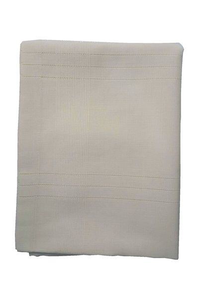 Taşan Tekstil Linen Fabric Striped Tablecloth - Cream
