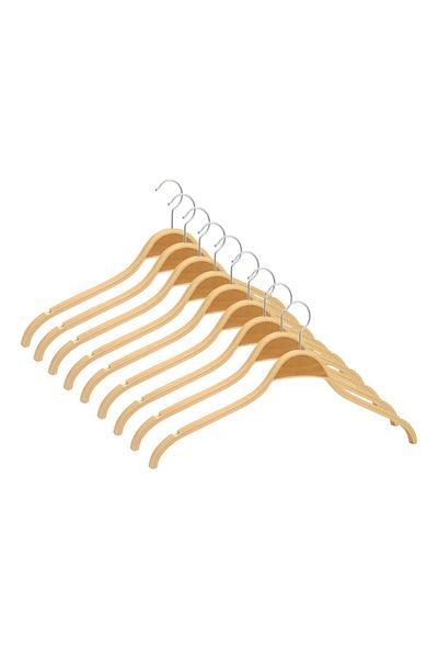NYN Wooden Hanger Blouse Shirt Hanger Natural Color 100 Pieces