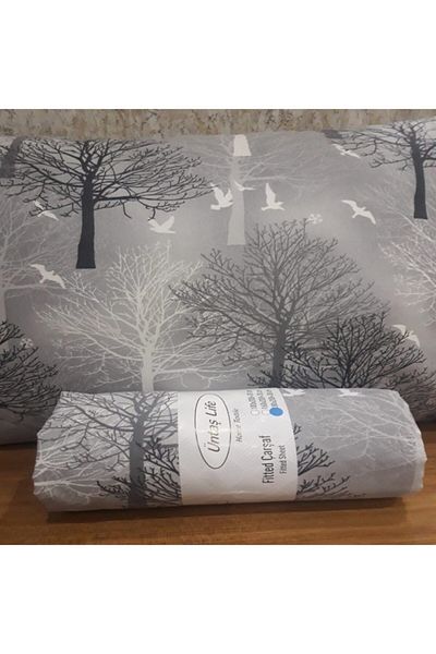 üntaş Cearşaf unic elastic Life +1 faţă de pernă gri
