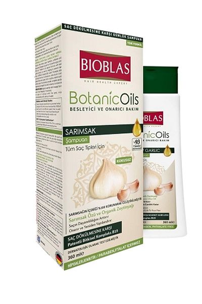 Bioblas Garlic Shampoo 360ml - All Hair (2 Pieces)