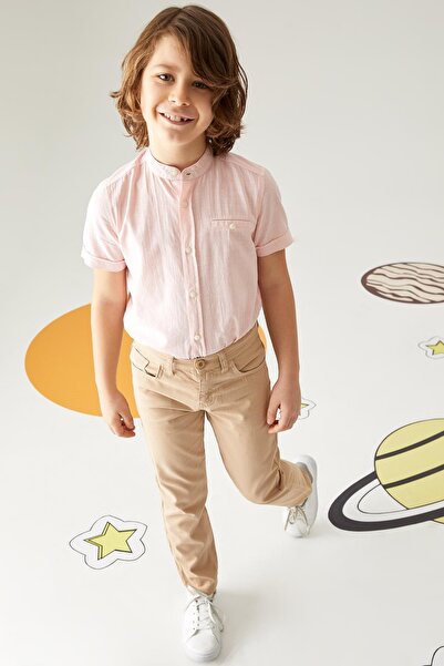 DeFacto Erkek Çocuk Slim Fit Düz Paça Gabardin Pantolon