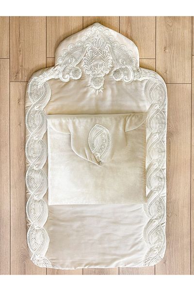 Creativehome Sude Beige Prayer Rug and Bag