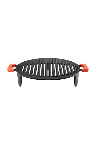 Lava Cast Iron Barbecue Grill with Double Silicone Handles Diameter 37 Cm Round Model