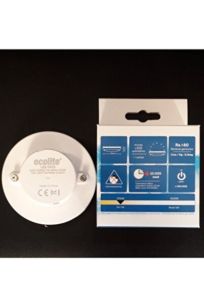 Ecolite 7w Gx53 Led Ampul G.ışığı(sarı Işık)