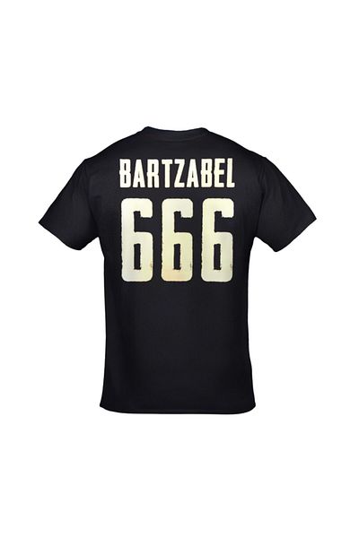 Orijin Tekstil Behemoth Bartzabel 666 εμπρός και πίσω με στάμπα Unisex μαύρο μπλουζάκι