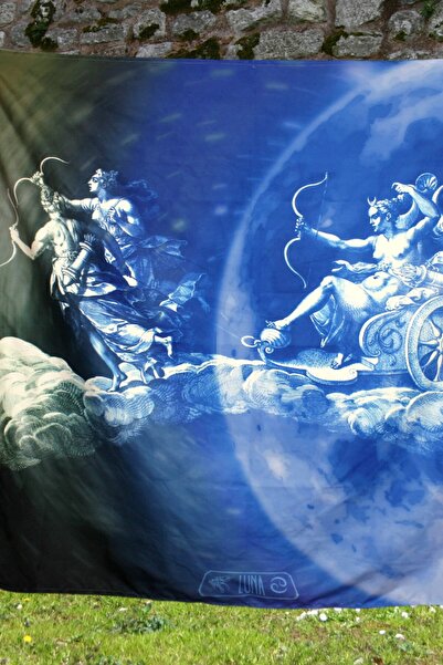 Enteka Design Astroloji Mitoloji Desenli Yoga Piknik Koltuk Masa Plaj Duvar Ö...