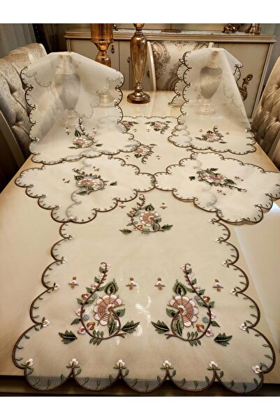 incisecrethome Özel Ödemiş Ipek 5 Parça Salon Set