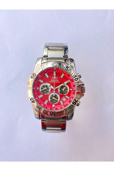 Q&Q Superior Men's Silver Color Timepiece Steel Wrist Watch