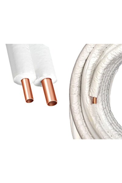 Brıscool 50 metre Klima Bakır Boru Komple Izalasyonlu , 24.000 Btu Için 3/8-5/8