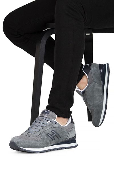 Hammer Jack . Kk-102- 19250 .m .peru Nubuck Leather Men's Sports Shoes Gray