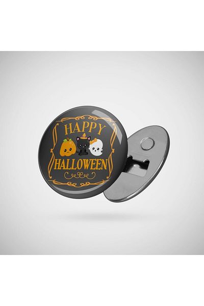 Fizello Happy Halloween Vintage Style Ανοιχτήρι για μαύρο γάτο με φαντάσματα κολοκύθας