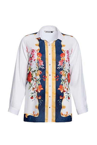 MİYORO Digital Baskılı Büyük Beden Gömlek